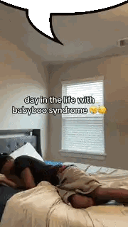 Man Lying On Bed With Day In The Life Babyboo Sticker
