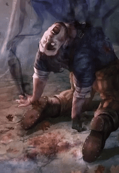 Man Lying On Ground With Blood GIF