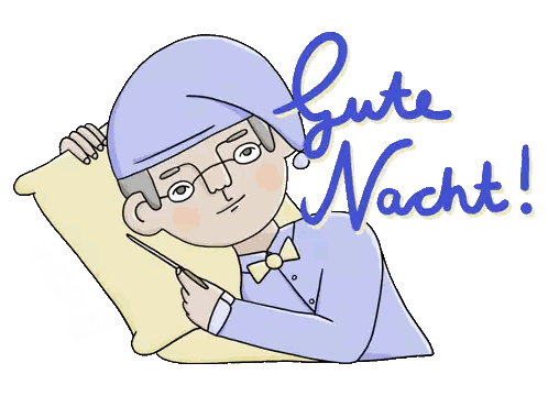 Man Lying On Pillow Gute Nacht Sticker