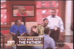 Man Making A Face Dance In You Are Not The Father Show GIF