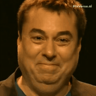 Man Making Funny Face Eyes Closed Mouth Open GIF