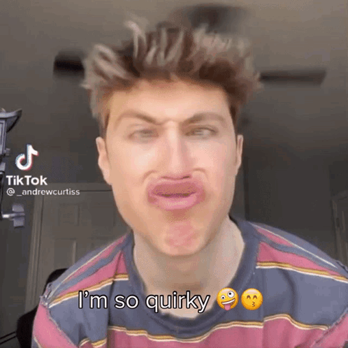 Man Making Funny Face I'm So Quirky GIF