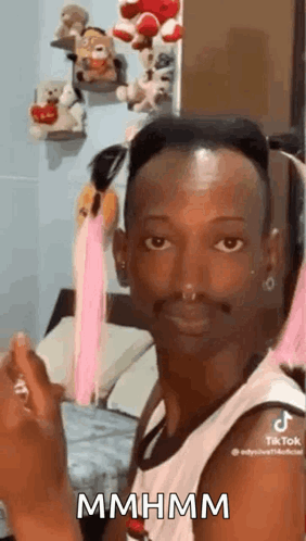 Man Making Funny Face In Bedroom GIF