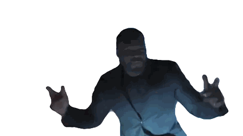 Man Making Funny Face In Suit Sticker