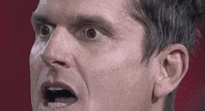 Man Making Funny Face Mouth Open