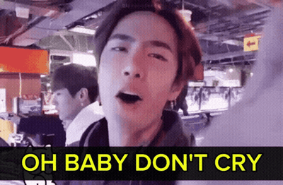 Man Making Funny Face Oh Baby Don't Cry GIF