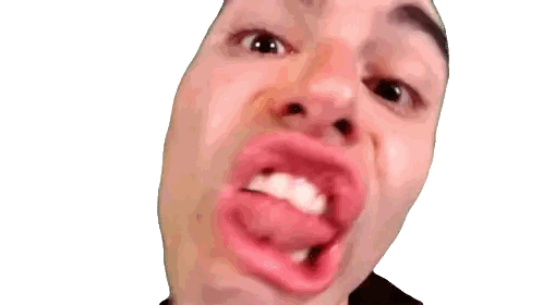 Man Making Funny Face Sticker