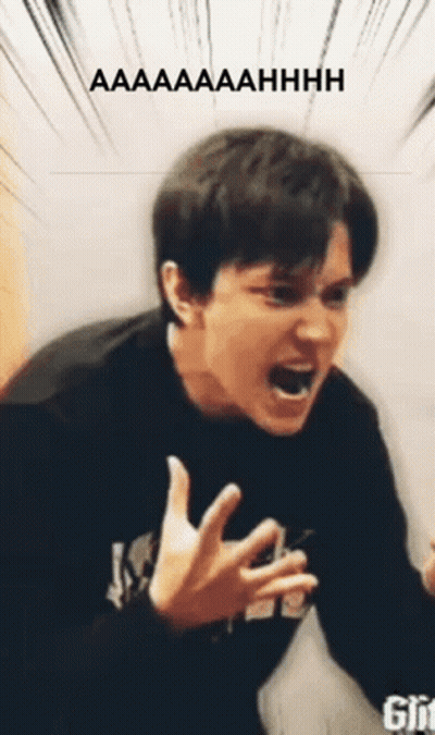 Man Making Funny Face Saying Aa Aa Aa Ahhh GIF