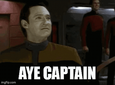 Man Making Funny Face Saying Aye Captain GIF