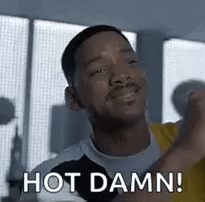 Man Making Funny Face Saying Hot Damn GIF