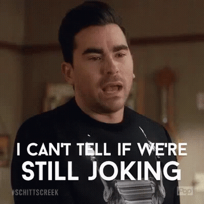 Man Making Funny Face Saying I Can't Tell If We're Still Joking GIF