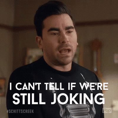 Man Making Funny Face Saying I Can't Tell If We're Still Joking GIF