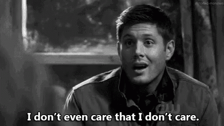 Man Making Funny Face Saying I Don't Even Care That I Don't Care GIF