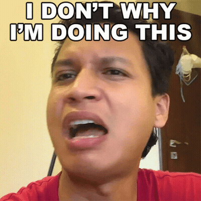 Man Making Funny Face Saying I Don't Why I'm Doing This GIF