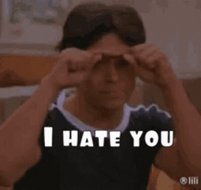 Man Making Funny Face Saying I Hate You GIF