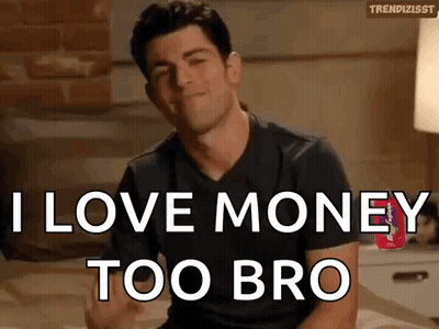 Man Making Funny Face Saying I Love Money GIF