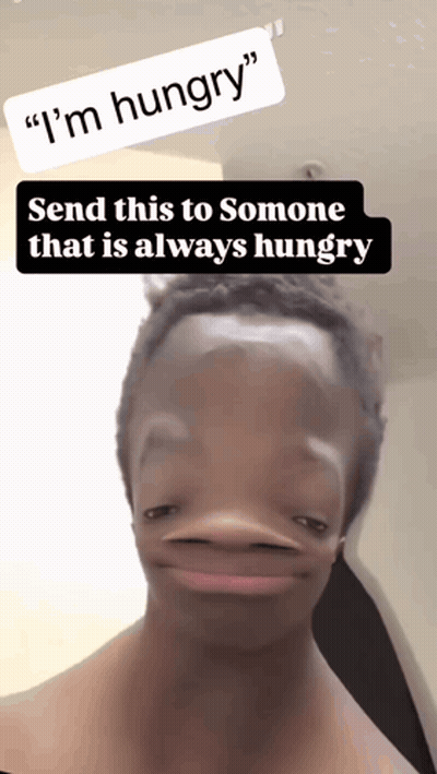 Man Making Funny Face Saying I'm Hungry GIF