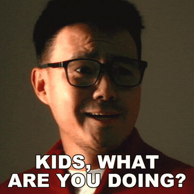 Man Making Funny Face Saying Kids What Are You Doing GIF