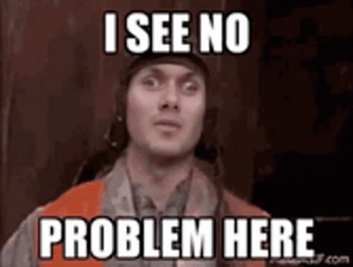 Man Making Funny Face Saying No Problem GIF