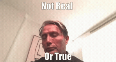 Man Making Funny Face Saying Not Real Or True GIF