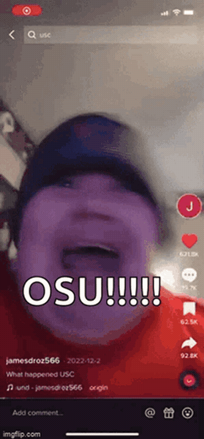 Man Making Funny Face Saying Osu GIF