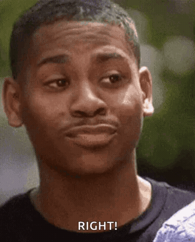 Man Making Funny Face Saying Right GIF
