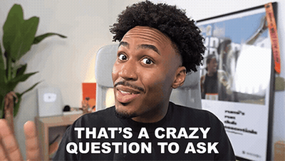 Man Making Funny Face Saying That's A Crazy Question GIF