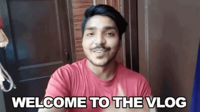 Man Making Funny Face Saying Welcome To Vlog GIF