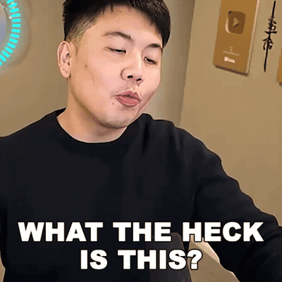 Man Making Funny Face Saying What The Heck Is This GIF