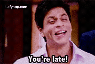 Man Making Funny Face Saying You're Late GIF