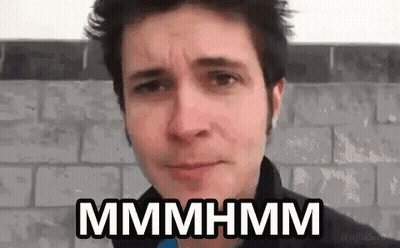 Man Making Funny Face Says Mmmmhmm GIF