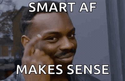 Man Making Funny Face Smart AF Makes Sense GIF