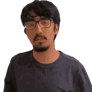 Man Making Funny Face With Glasses And Beard Sticker