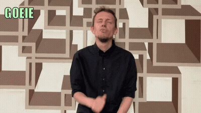 Man Making Funny Face With Goeie GIF