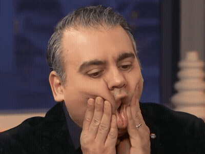 Man Making Funny Face With Hands GIF