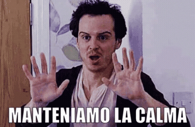 Man Making Funny Face With Hands At Door GIF