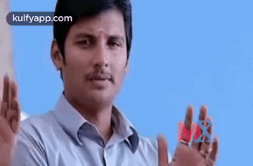 Man Making Funny Face With Hands Up GIF