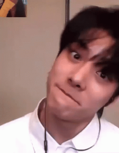 Man Making Funny Face With Headphones GIF