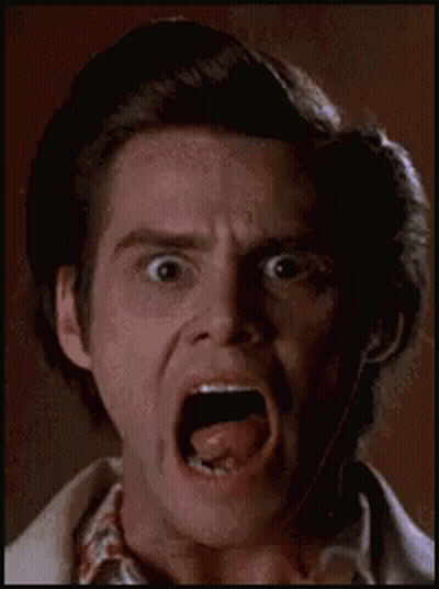 Man Making Funny Face With Mouth Open GIF