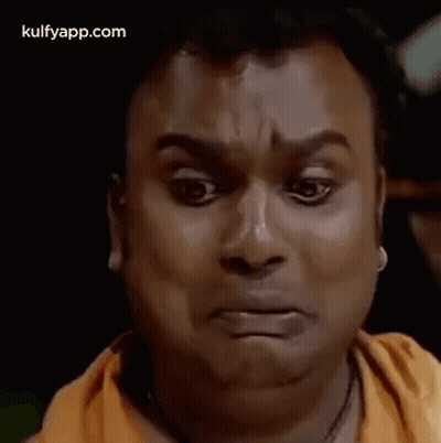 Man Making Funny Face With Mouth Open And Eyes Closed GIF