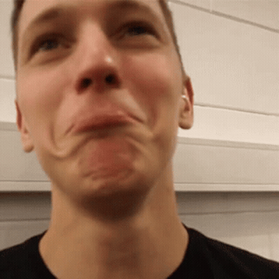 Man Making Funny Face With Mouth Open GIF