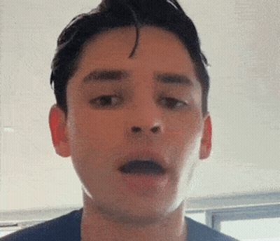 Man Making Funny Face With Mouth Open GIF