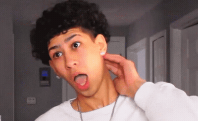 Man Making Funny Face With Mouth Open GIF