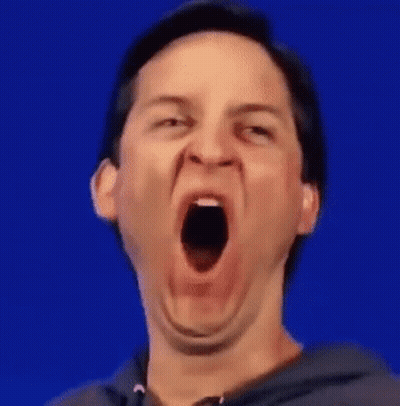 Man Making Funny Face With Mouth Wide Open GIF