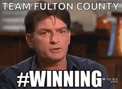 Man Making Funny Face With Team Fulton County #Winning GIF