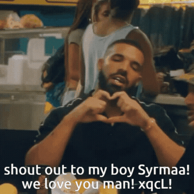 Man Making Heart Hands Shout Out To My Boy Syrmaa We Love You Man Xqcl GIF