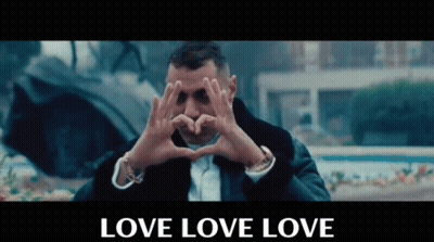Man Making Heart Shape Saying Love Love Love GIF