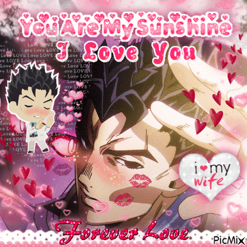 Man Making Heart With Hands Saying You Are My Sunshine GIF