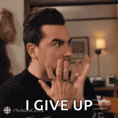 Man Making I Give Up Gesture