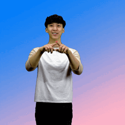 Man Making I  Love You Valentine Day Heart  GIF
